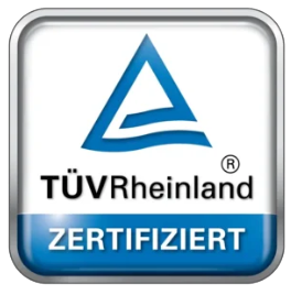 Siegel: TÜV Rheinland zertifiziert